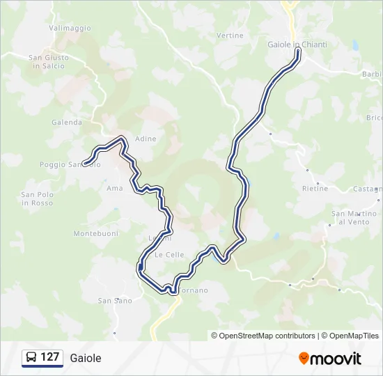 127 Bus Line Map