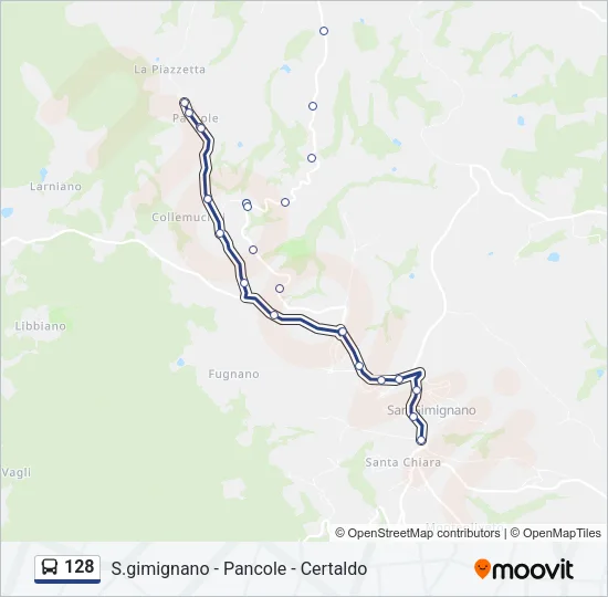 128 Bus Line Map