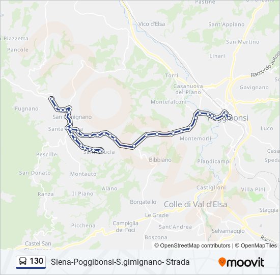 130 Route: Schedules, Stops & Maps - Poggibonsi FS (Updated)