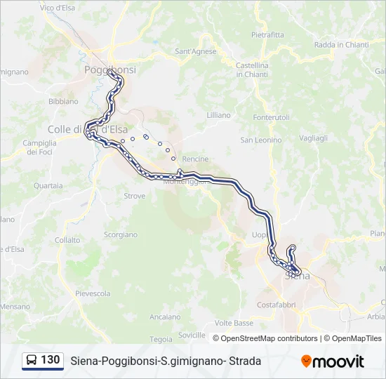 130 Bus Line Map