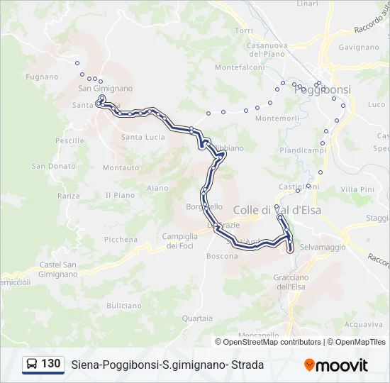 130 Bus Line Map