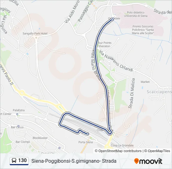 130 Bus Line Map