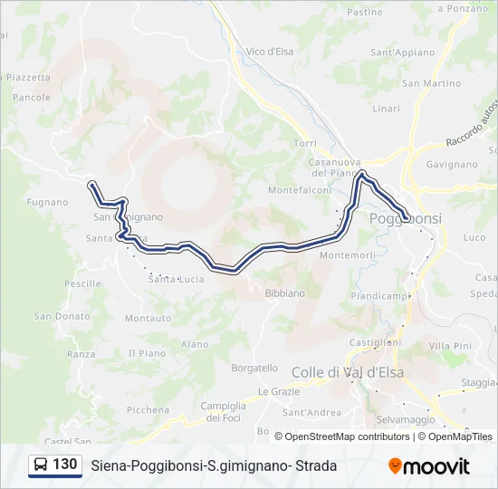 130 Bus Line Map