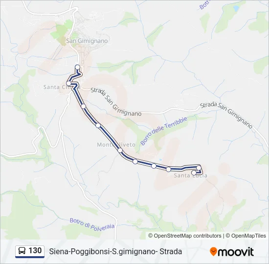 130 Bus Line Map