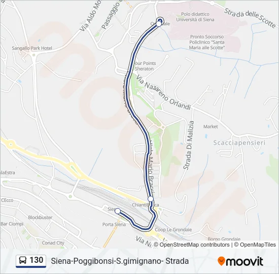 130 Bus Line Map
