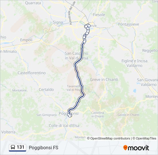 131 bus Line Map