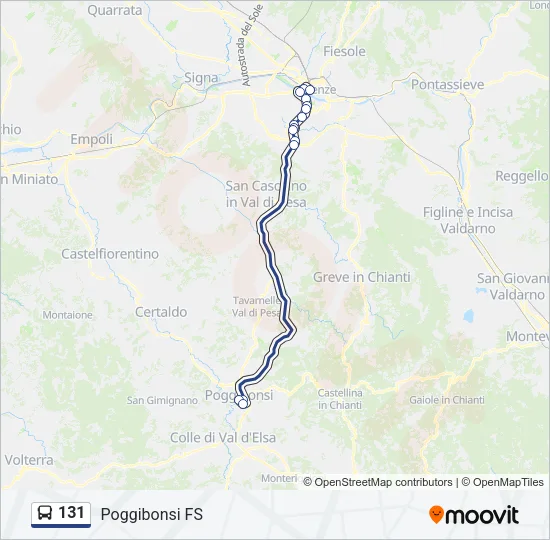 131 Bus Line Map
