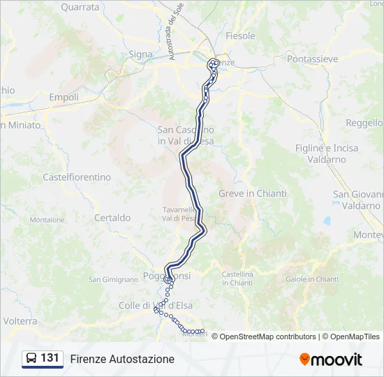 131 Bus Line Map
