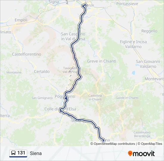 131 Bus Line Map