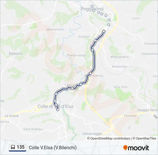 135 Bus Line Map