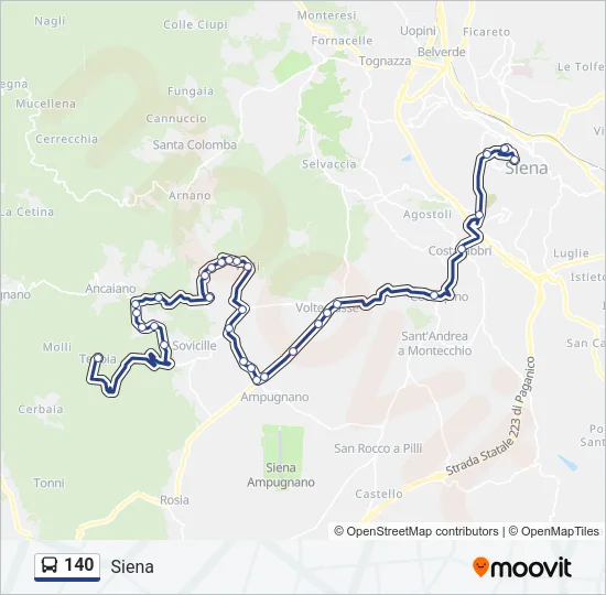 140 Bus Line Map