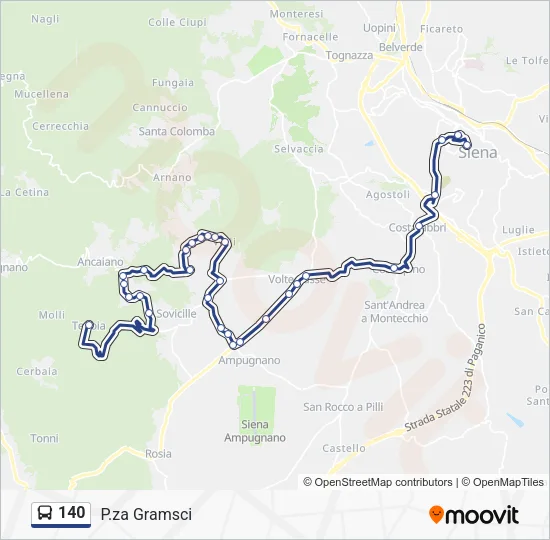 140 Bus Line Map