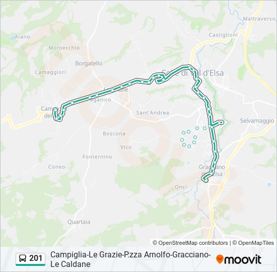 Percorso linea bus 201