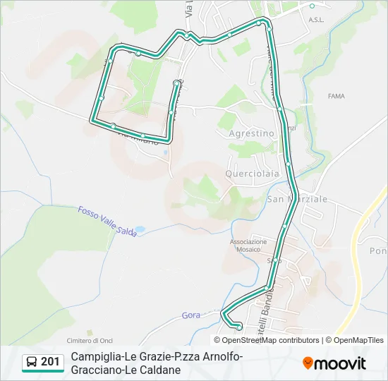 201 Bus Line Map