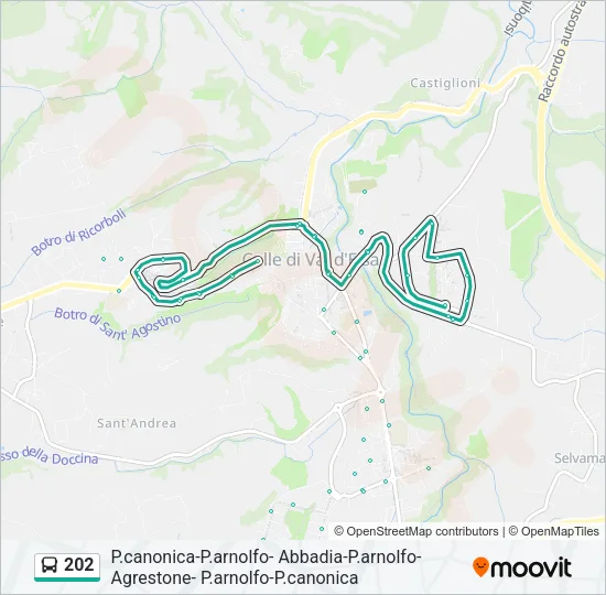 202 Bus Line Map