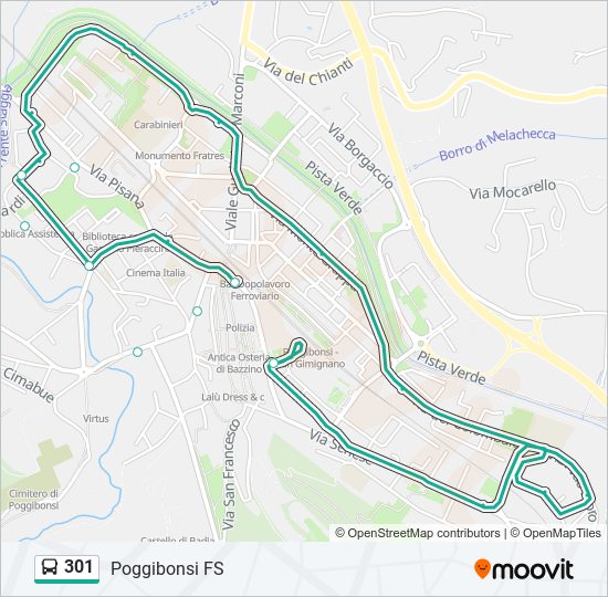 301 Route: Schedules, Stops & Maps - Poggibonsi FS (Updated)