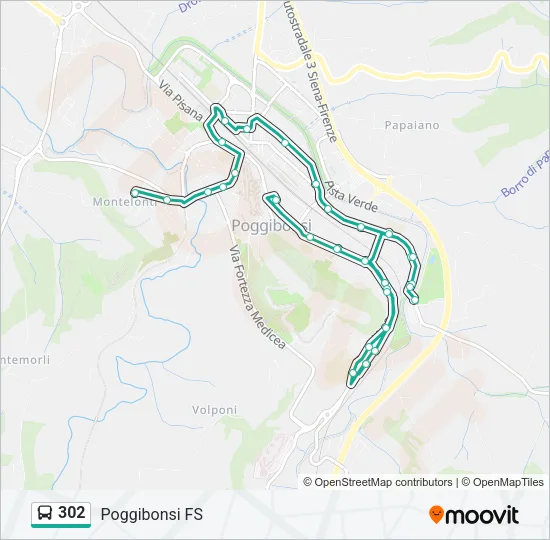 302 Bus Line Map