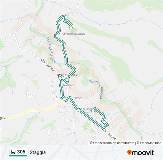 305 Bus Line Map