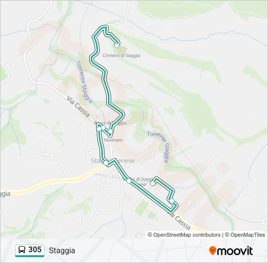 305 Bus Line Map