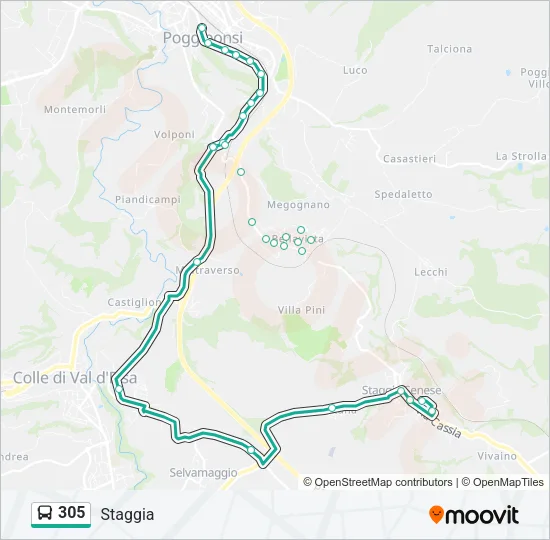 305 Bus Line Map