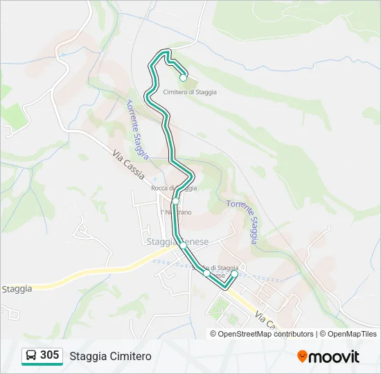 305 Bus Line Map