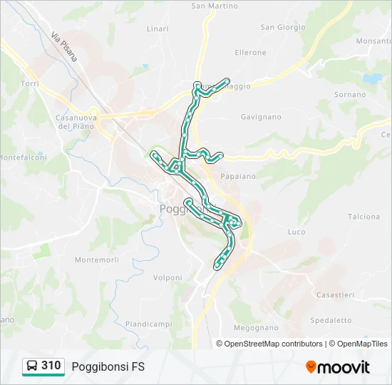 310 Bus Line Map