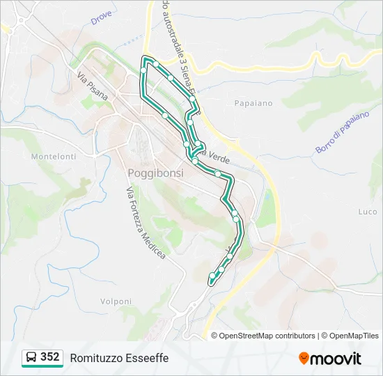 352 Bus Line Map