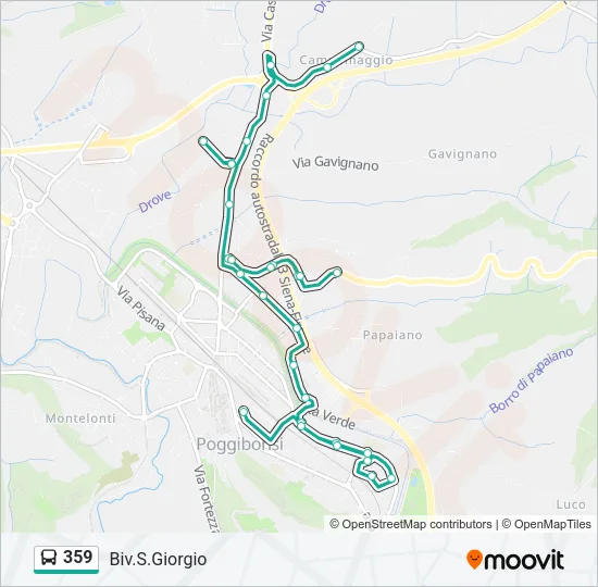 359 Bus Line Map