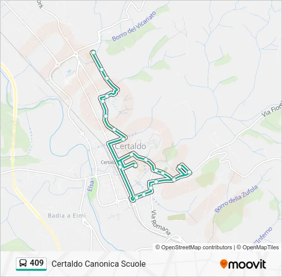 409 Bus Line Map