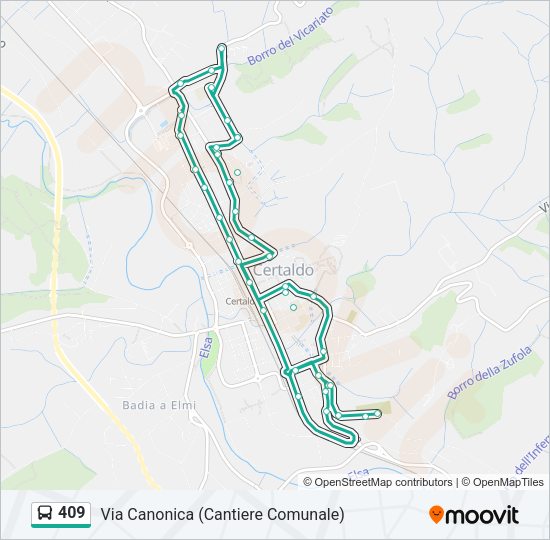 409 Bus Line Map