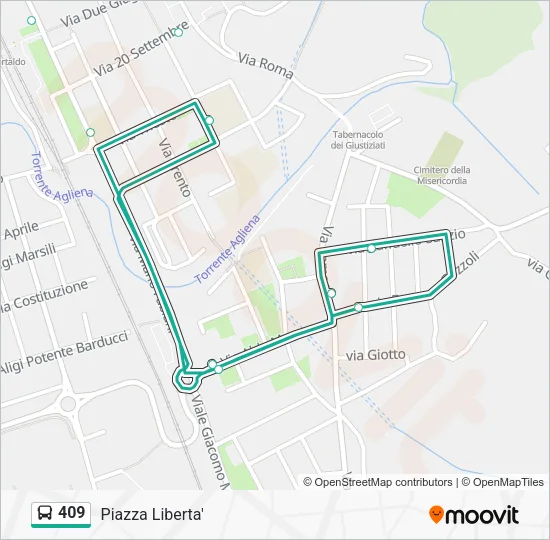 409 Bus Line Map