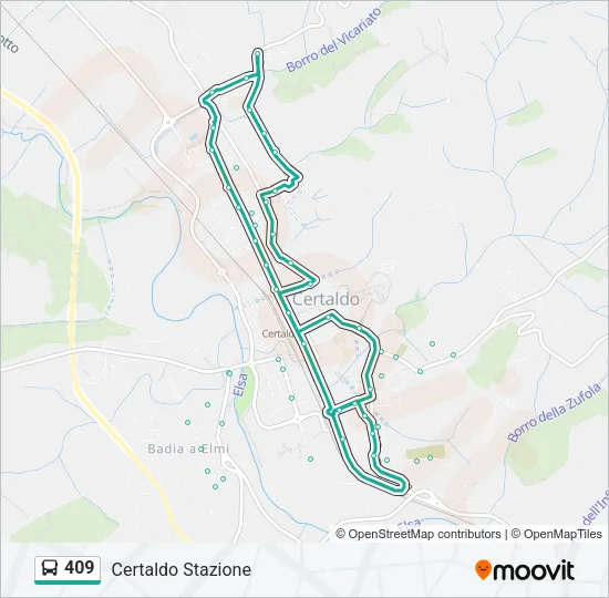 409 Bus Line Map
