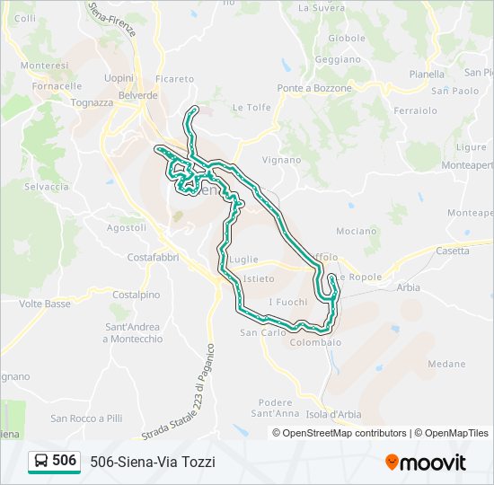 506 Route: Schedules, Stops & Maps - 506-Siena-Via Tozzi (Updated)