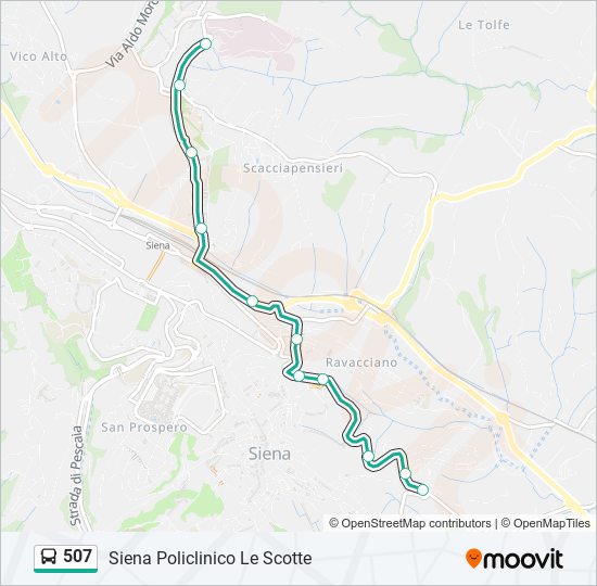 507 bus Line Map