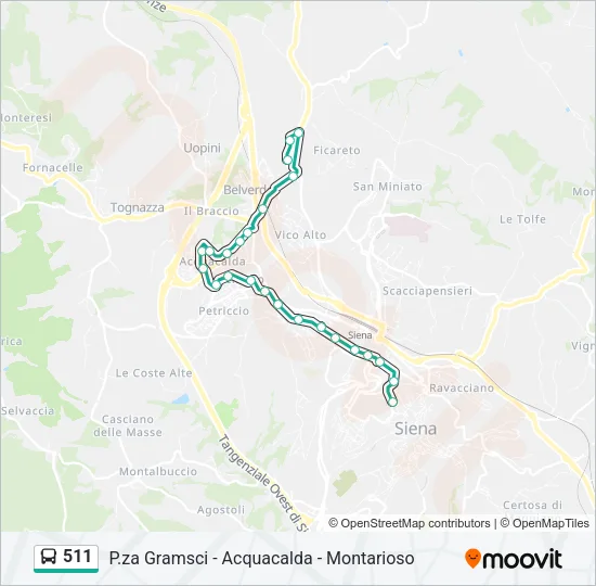 511 Bus Line Map