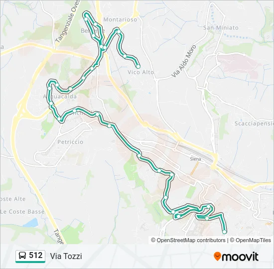512 Bus Line Map