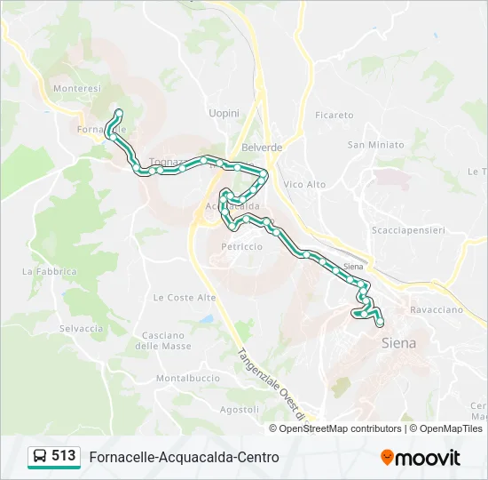 513 Bus Line Map