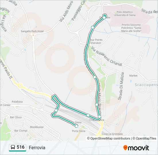 516 Bus Line Map