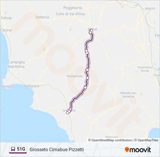 51g Route Schedules Stops Maps 51g Grosseto Cimabue Pizzetti