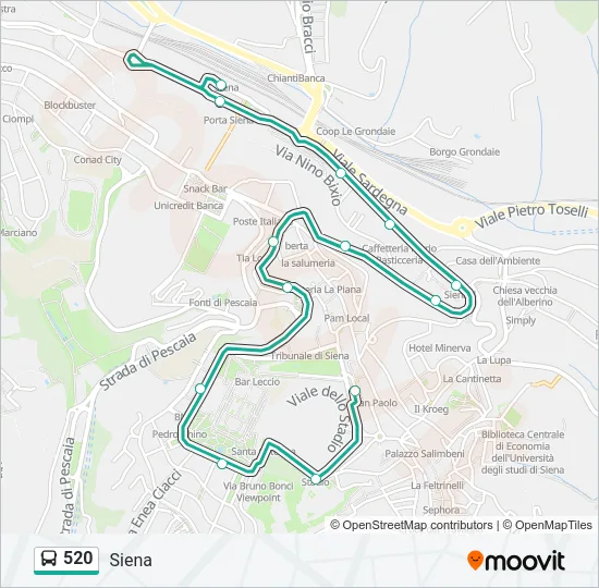 520 Bus Line Map