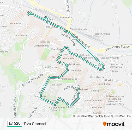 520 Bus Line Map