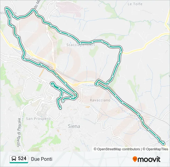 524 Bus Line Map