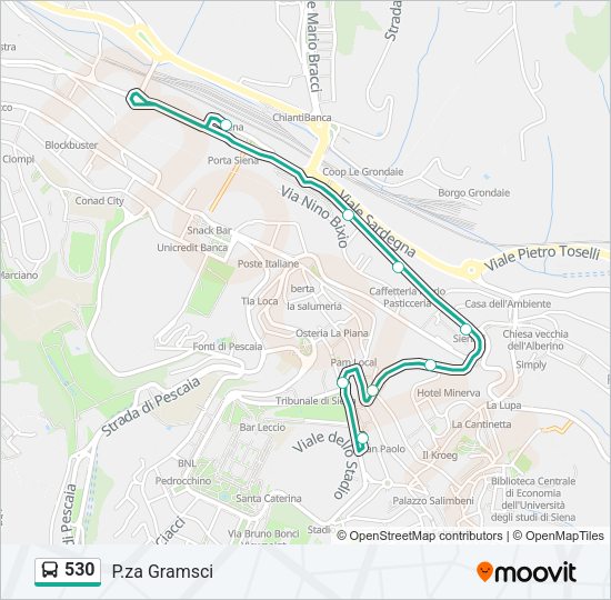 530 Bus Line Map