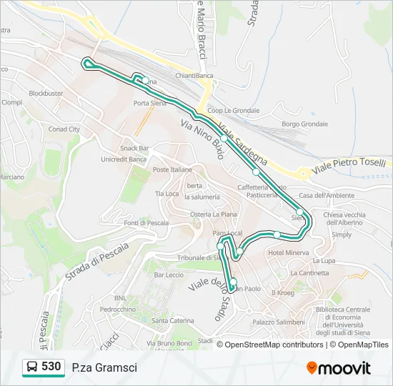 530 Bus Line Map