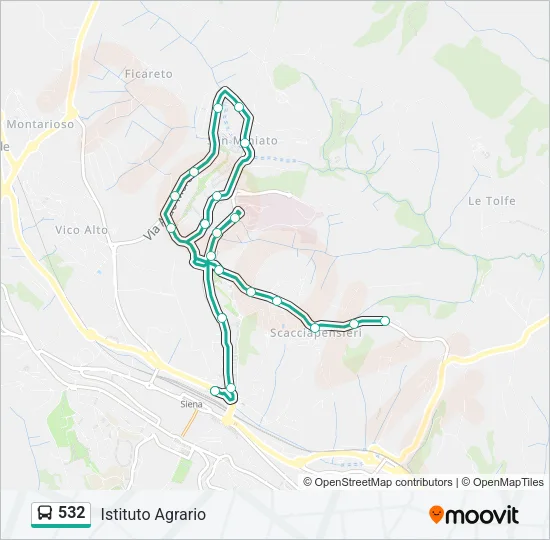 532 Bus Line Map