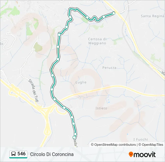 546 Bus Line Map