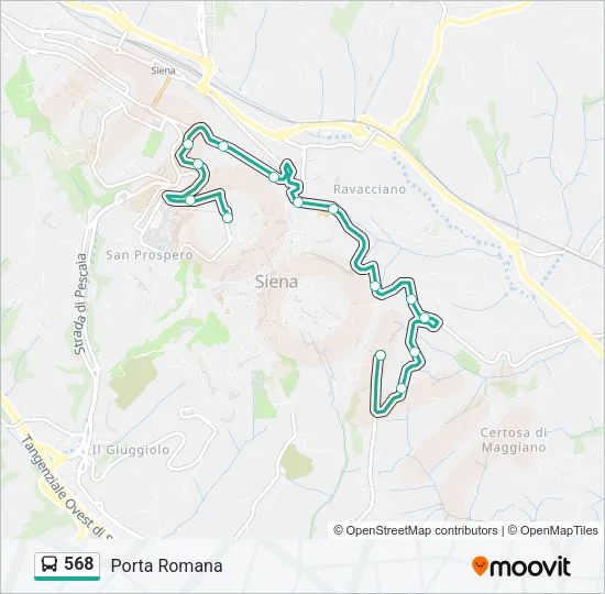 568 Bus Line Map