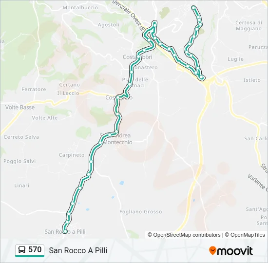 570 Bus Line Map