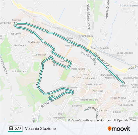 577 bus Line Map