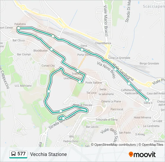 577 Bus Line Map